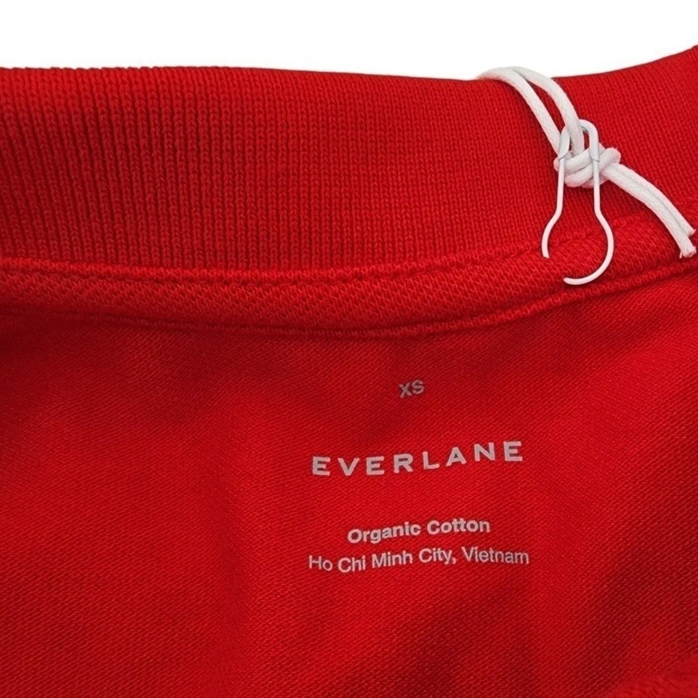 Everlane Big Red Polo Shirt | Size XS | Organic Cotton | Classic Minimalist Top - Picture 5 of 5